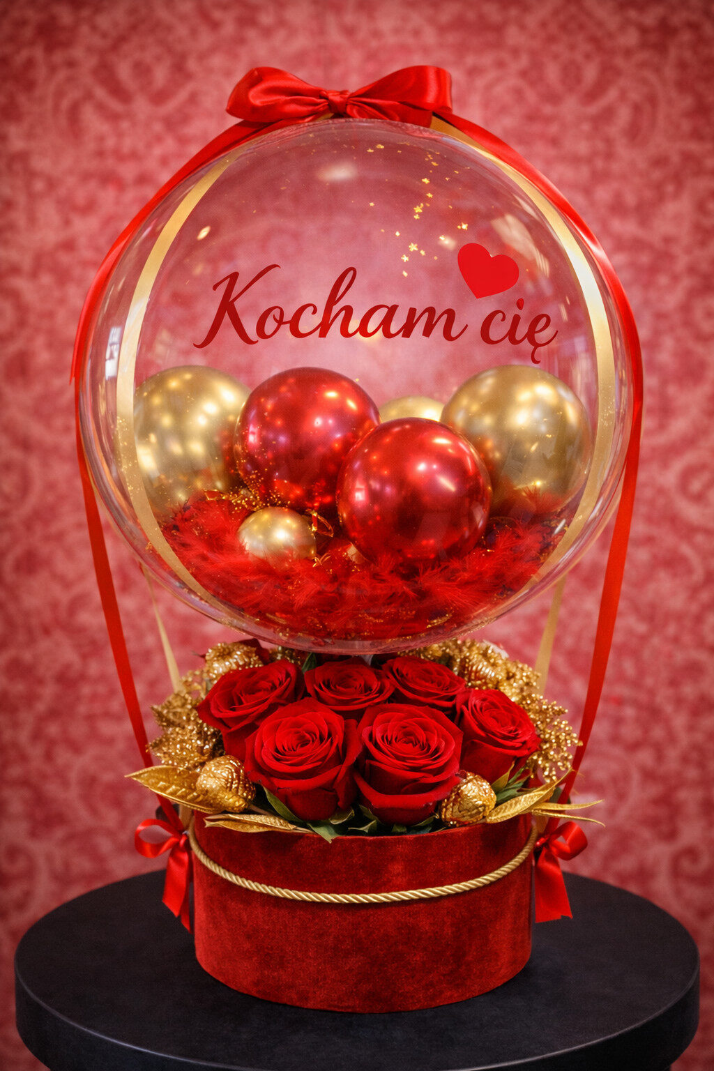 Balony z helem 3 | Kwiaciarnia Łomianki balonowy box